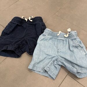 Set of 2 Baby GAP Kids Pull-On Shorts - Navy & Cgambrsy Size 2T